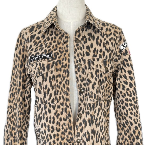Zadig & Voltaire Jackets & Blazers - Zadig & Voltaire Animal Print Jean Jacket